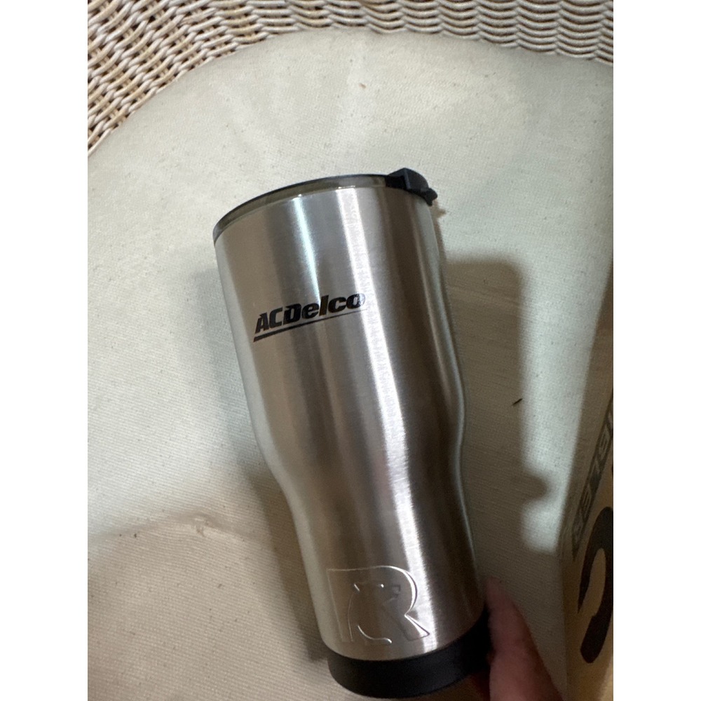 RTIC ACDelco Stainless Steel Insulated Tumbler Travel Mug with Lid Silver 30oz